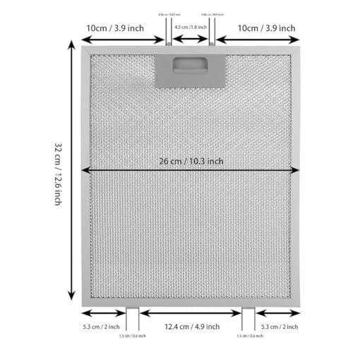 Ammboco 2 Piezas Filtros de Campana Extractora Filtro de Ventilación Extractor de Metálica 320X260 mm Campanas de Cocina Filtro de Aceite Grasa para Campana Extractora