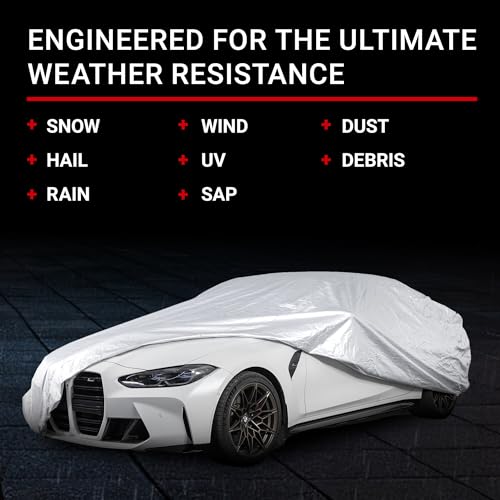 Image of Platinum Shield Outdoor Car Cover Waterproof All Weather, Size CC11A Car Cover for Sedans, Sports Cars & Coupes Scratch Resistant Outdoor Protection, Full Exterior Covers for All Seasons