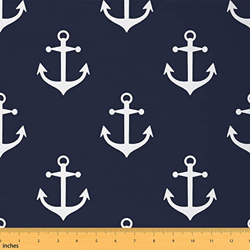 Tissu imperméable ancre de mer 460x150cm pour rénover le mobilier usé