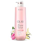 Olay Super Serum Body Wash for Normal Skin, 24hr Long Lasting Hydration, 5+ Ingredient Serum Complex for Bright Even Firm Luminous Skin, 18.5 fl oz