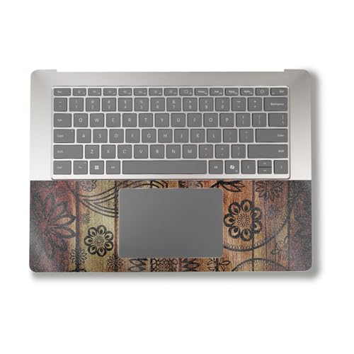 Image of Glossy Glitter Laptop Skin Compatible with Alienware M18 R2 (2024) - Wooden Floral - Premium 3M Vinyl Protective Wrap Decal Cover - Easy to Apply | Crafted in The USA by MightySkins