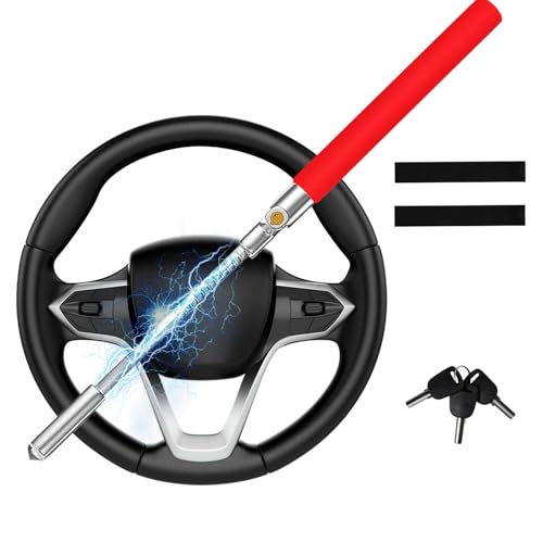 KalraMay Steering Wheel Lock Anti-Theft Device,Car Steering Wheel Lock with Adjustable Features and Safety Hammer,Suitable for All Cars