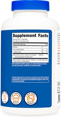Nutricost Glucomannan High-Potency Capsules