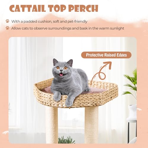 Árbol moderno para gatos Tangkula 52 pulgadas miniatura 5