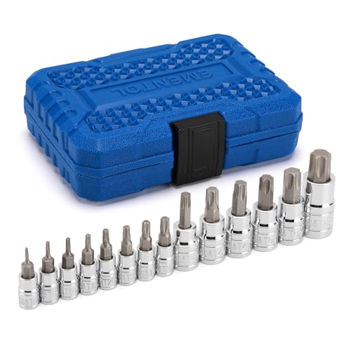 EMENTOL 14PCS Torx Bit Socket Set, CR-V, S2 Steel, 1/4