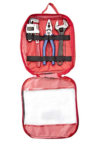 Image of ACHRO Combo Pack of 3 Tool Kits Set for Home (Contains 8 Inch Adjustable Spanner, 8 Inch Combination Plier, 10 Inch Pipe Wrench, Pouch Packing)
