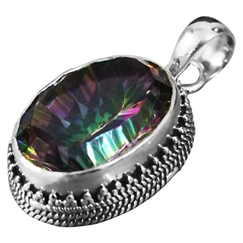 SilverPalace 925 Sterling Silver Mystic Topaz Pendant Cover