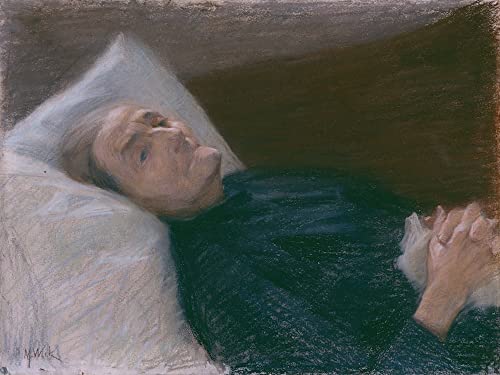 Tableau de Maria Wiik Vanha Nainen Sairasvuoteellaan - Poster Mural pour Habiller un Grand Mur
