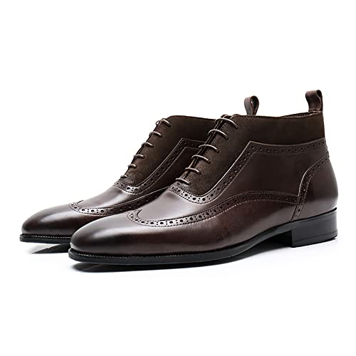 Zapatos de cuero para hombre estilo Oxford vintage con cordones para trajes de negocios y bodas
