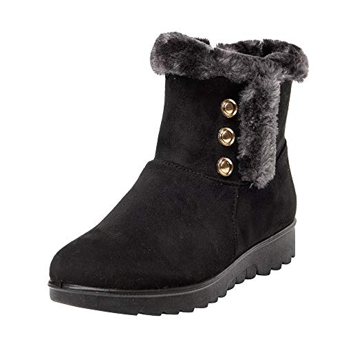Botas Nieve Mujer Impermeable,ZARLLE Moda Calzado Mujer Invierno Zapatillas de Deporte de Mujeres Zapatos de Plataforma Botas Altas de Mujer cálidas Botas de Nieve Zapatos Interiores