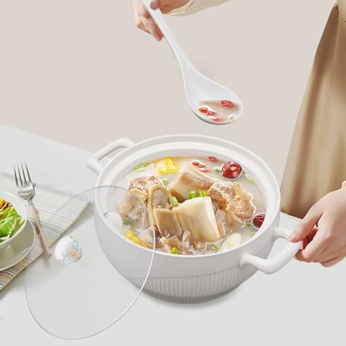 Zxtingshop Ceramic Soup Tureen With Glass Lid thumb #2