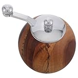 TOYANDONA Mini Pfeffermühle aus Holz Handkurbel Manuelle Gewürzmühle Kompakt Leicht für Küche Camping Bbq Vielseitig Robust und Einfach zu Bedienen