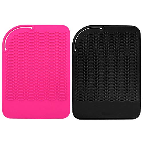 2 Heat Resistant Mats for Curling Irons, Hair Straightener, Flat Irons and Hair Styling Tools 9