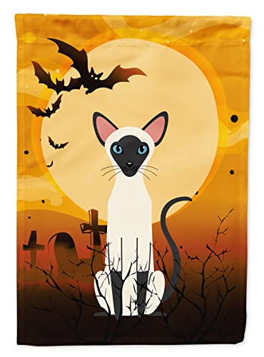Caroline's Treasures BB4454GF Halloween Siamese Cat Flag Garden Size , Small, multicolor Cover