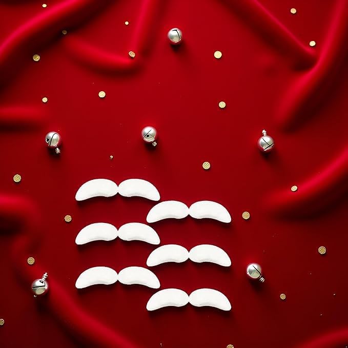 6 Pairs Santa Claus White Eyebrows Mad Hatter Eyebrows Old Man Eyebrows Self Adhesive Fake Eyebrows Bushy Eyebrows False Facial Hair Christmas Costume Accessories for Adults Costume Facial Hair