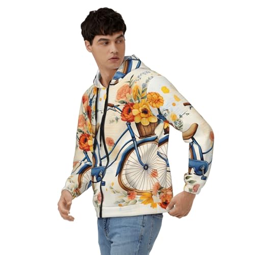 Sudadera con capucha y cierre para hombre miniatura 3