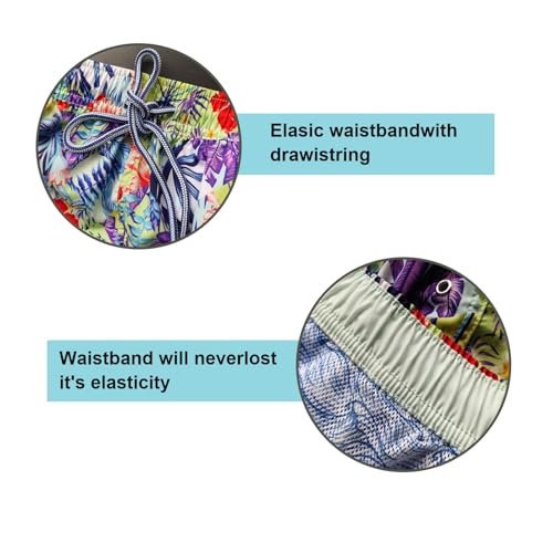 Mens Swim Trunks 7 inch, Quick Dry Stretch Beach Shorts with Mesh Lining Funny Swimwear Bathing Suits3