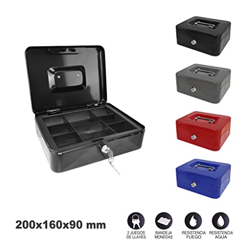 CRISCOLOR Geldkassette schwarz 200 x 160 x 90 mm