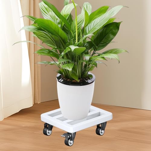 Base de pot roulant en métal avec roulettes pivotantes pour terrasse - 4