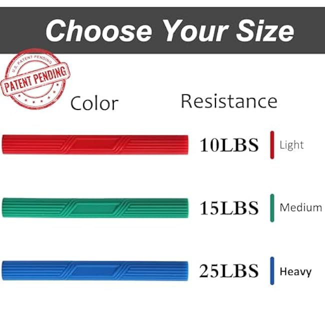 Flex Therapy Bar Strengthener, Tennis Elbow Physical Therapy Bar, Resistance Bar for Golfers Elbow, Tendonitis, Wrist, Forearms Pain Relief