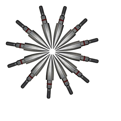 5/16″ 125 Grains Field Points Arrowheads, Stainless Steel Archery Target Bullet Point Sharp Targethead Screw In Broadheads (1 Dozen 12 Pcs) (5/16″125Grain, 5/16″) #TOP1