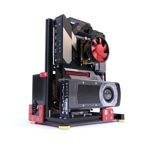 PC Chassis Desktop Computer Open Case Well Cooled Chassis Aluminum Material Test Bench Includes...