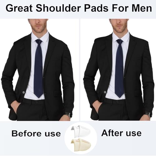 2 pares de ombreiras ajustadas com espessura de 1,5 cm almofadas de esponja respiráveis para ombros