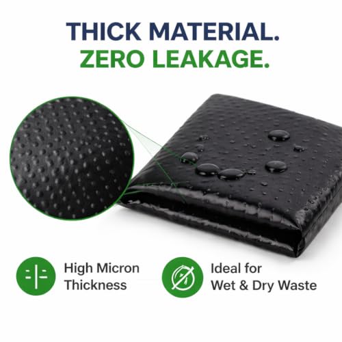 Image of Garbage Bags | Medium| 60 Bags | 30 Bags X 2 Rolls| Black