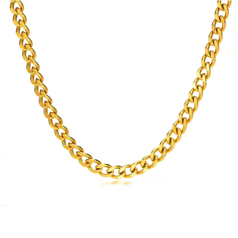 Gold Chain Combo for Men - Stylish Stainless Steel Necklace With Locket Pendant - Anti-Tarnish Snake Chain Accessories for Boys M533-image-36