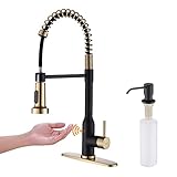 Touchless Kitchen Faucet ， KEER Smart Motion Sensor Hands Free Single Handle Spring Kitchen Sink Fa