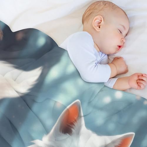 Couverture renard lavable machine lit plaid flannel doux chaud 150x200 - 5