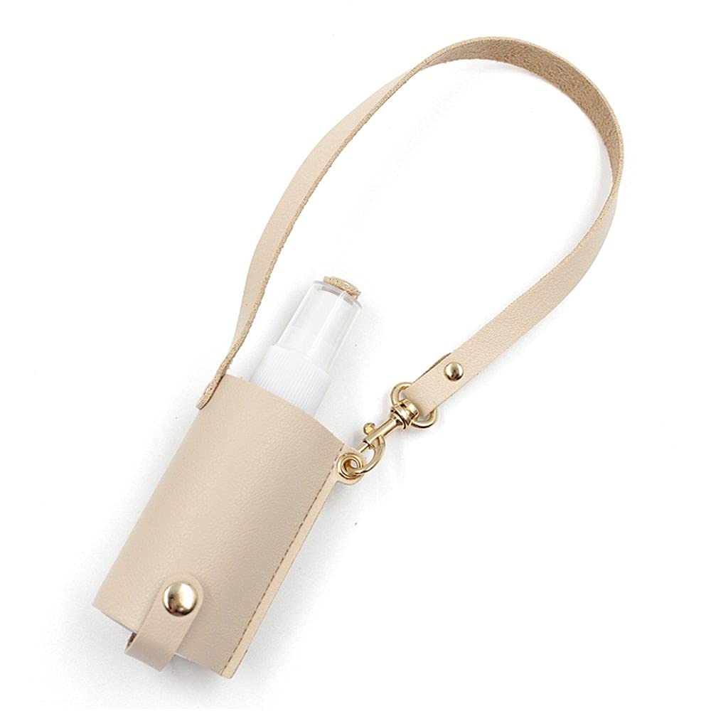 FDHGF Spray Bottle Empty Bottle Hand Washing Refillable Bottles Keychain Reusable Bottle Spray Bottle Keychain Holder(Off-White)