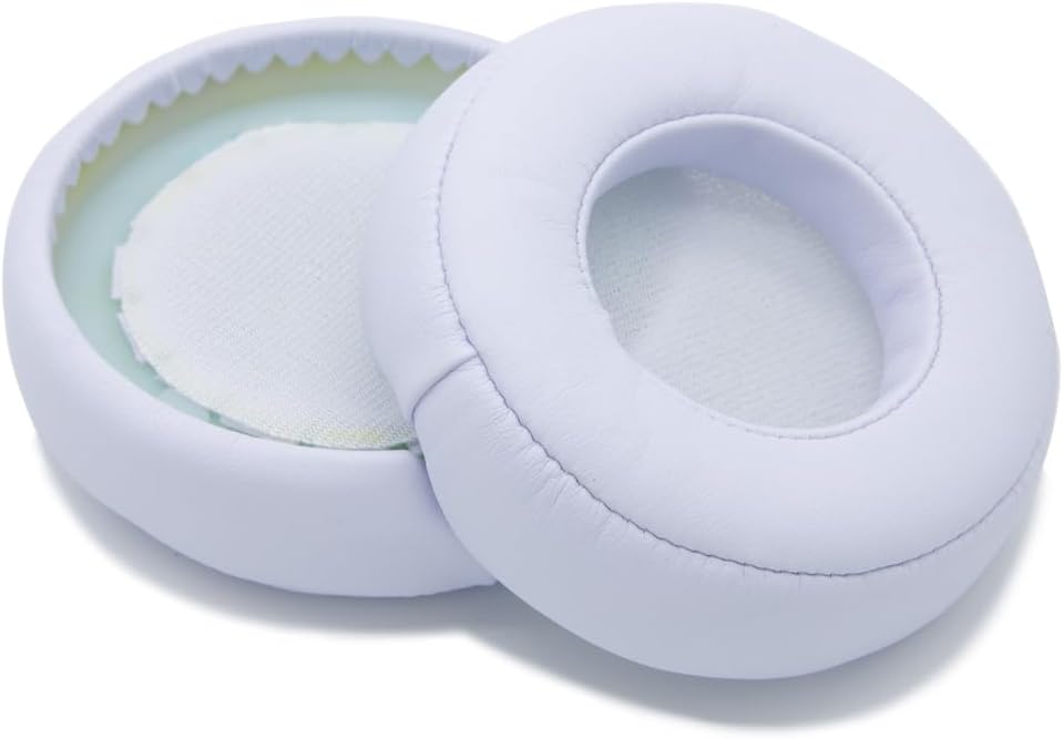 MMOBIEL Ear Pads Cushions Compatible with Monster Beats by Dr. Dre Pro Detox Headphones Protein Leather (White)