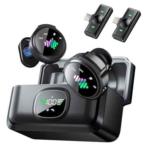 Image of Wireless Lavalier Microphone for iPhone: ๐๐H with Charging Case