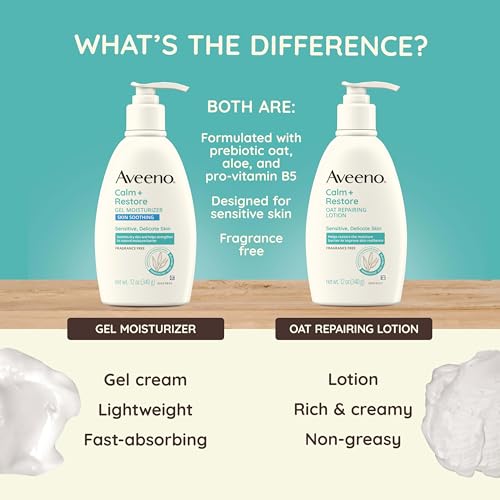 Aveeno Calm + Restore Repairing Body Lotion, Fragrance-Free, 12 oz - image 7