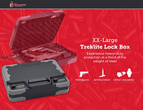 Hornady Treklite Combination Lock Box XXL, 95260 - Travel Safe Lightweight Gun Lock Box with Dual 4-Digit TSA Combination Locks - Protects Firearms, Ammo, & Valuables - 12.2 x 10.1 x 3.3 Inches - Image 3