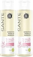 Sante Naturkosmetik, Sensitive Makeup Entferner für sensible Haut entfernt Augen LippenMakeup auch für wasserfestes Makeup geeignet mit wertvollen BioÖlen Vegan, transparent, 110 milliliter