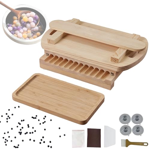 Máquina manual para fabricar perlas de tapioca con doble mango y ventosa con agujero de tornillo para leche, tienda de té y bricolaje en casa