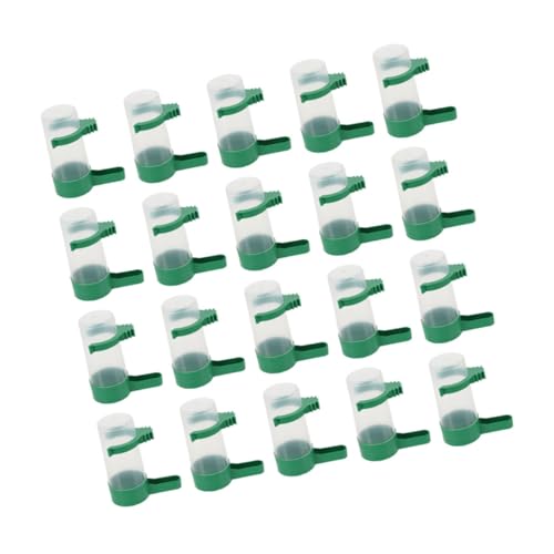 ibasenice 20pcs Parrot Water Bowl Bird Drinkers Small Bird Water Feeder Set Easy to Use