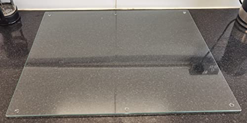Deenz 52X60 Universal Hob Cover Plates Clear All Types of Cookers Tempered Glass Worktop 5mm Dishwasher Safe