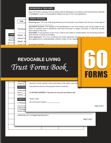 Revocable Living Trust Forms Book: Estate Planning Doc to Avoid Probate, Protect Assets, and Ensure Smooth Inheritance Distribution