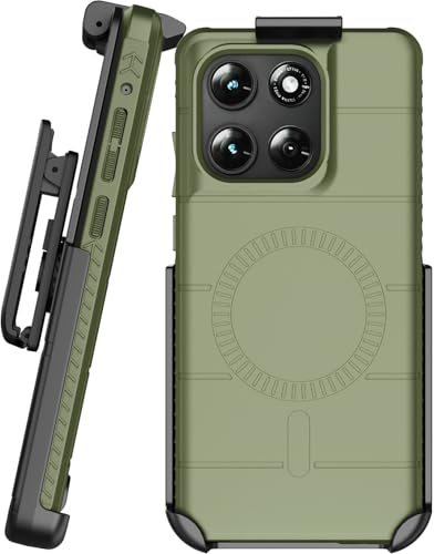 Protection antichoc Moto G Stylus 2025 pour le plein air avec clip ceinture et MagSafe Vert