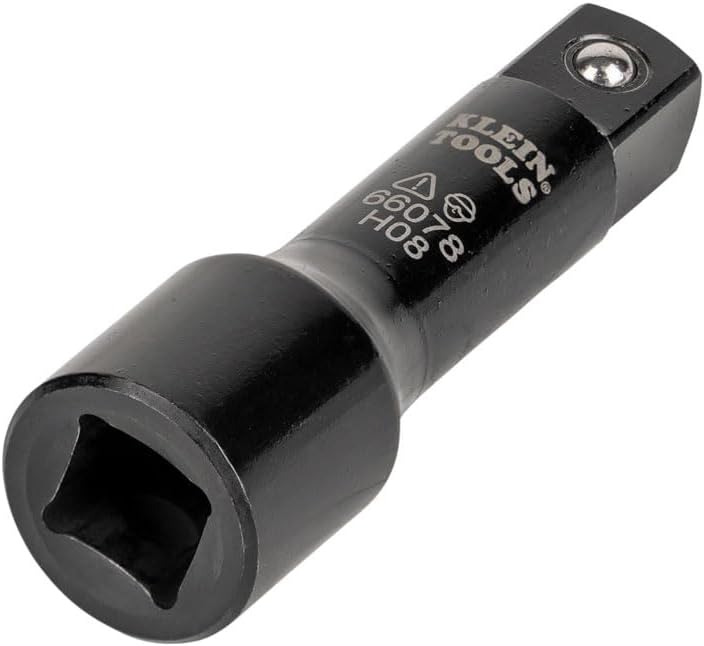 Klein Tools 66078 Impact Flip Socket Adapter, Large 1/2 to 1/2 -Inch Square Adapter, Use with Klein Tools Flip Impact Socket Set 66070
