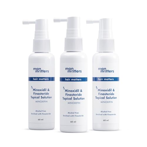 Image of Man Matters 5% Minoxidil + 0.1% Finasteride Solution 60ml | For Hair Loss & Hair Growth | Alcohol Free (Pack of 3)