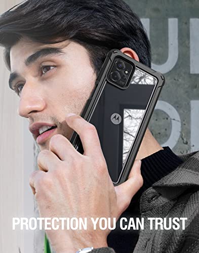 Poetic Guardian Case Designed For Motorola Moto G Power 2023 5G [Not For 2022 Version], [20Ft Mil-Grade Drop Tested], Full-Body Hybrid Shockproof Bumper Cover With Built-In Screen Protector, Black #TOP6