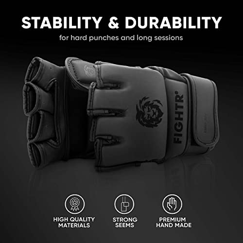 Fightr ® Pro Mma Gloves For Grappling Sparring Training, Kickboxing Martial Arts Muay Thai Punching Bag Mitt Training Boxing For Men And Women thumb #3