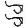 Brasstar cast iron double wall hookshangers decorative wall mounted coat hook rustic cast iron antique replica rust color ptzy221 02  urban country home decor