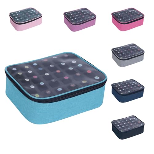 UOZL Pequeno organizador de esmalte transparente comporta 30 frascos (15 ml a 0,5 ml), estojo multifuncional para esmalte, estojos de maquiagem de viagem para cosméticos para mulheres, Verde