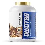 Magnum Nutraceuticals Quattro Protein Powder - 4lbs - Peanut Butter Cups - Protein Isolate - Lean Mu