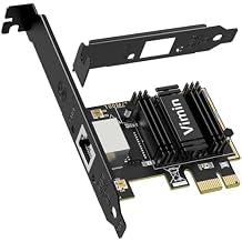 5G Base-T PCIe Network Card with RTL8126, VIMIN 5G Network Card RJ45 Port, 5G/2.5G/1000/100 Mbit/s, PCI Express Ethernet Adapter for Windows10/11, Vmware and Linux, Support WOL, for PCle x4, x8, x16